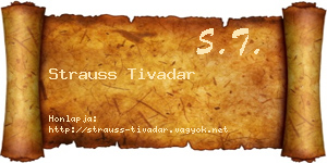 Strauss Tivadar névjegykártya